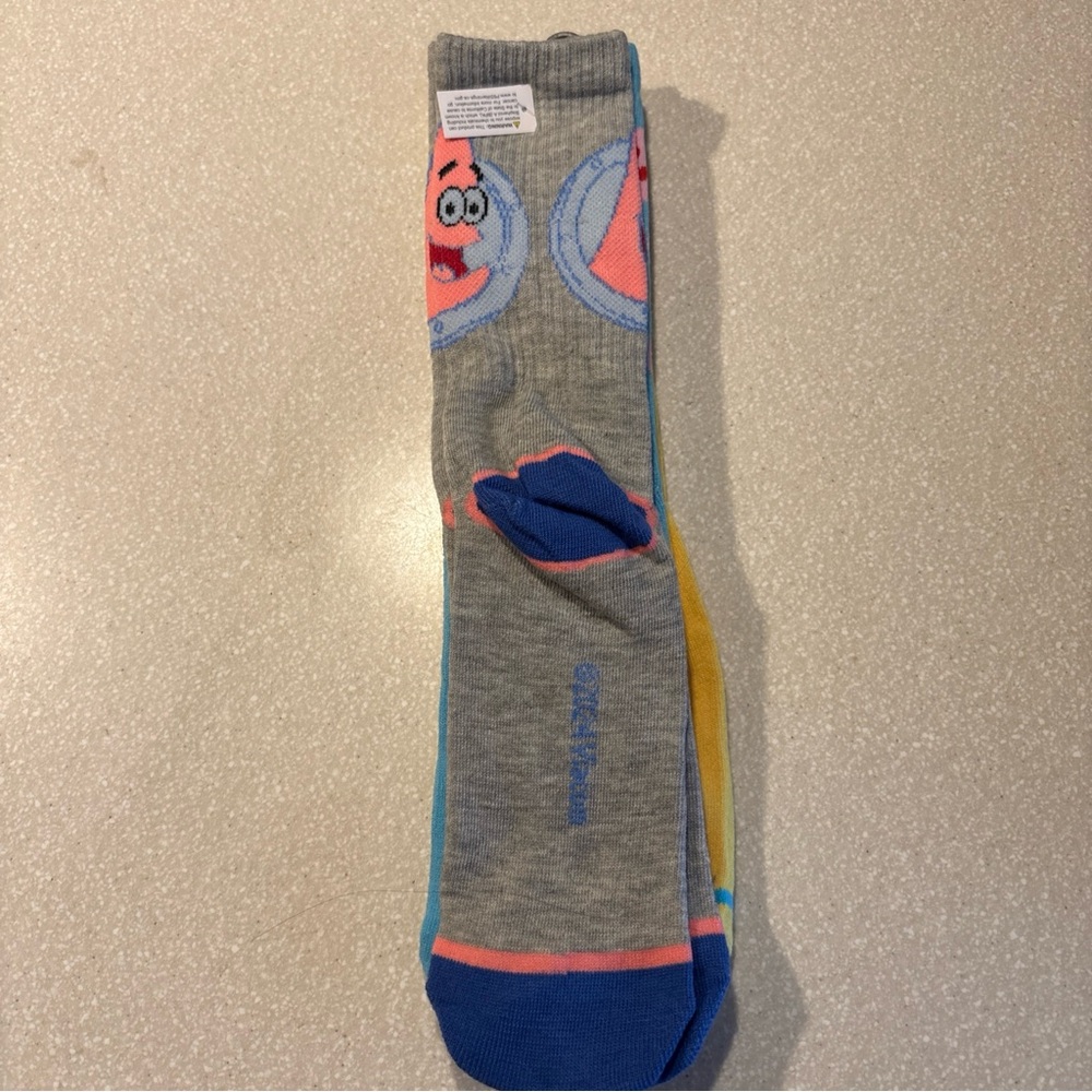 SpongeBob SquarePants Yellow and Blue Socks - Picture 5 of 5